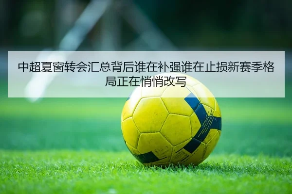 中超夏窗转会汇总背后谁在补强谁在止损新赛季格局正在悄悄改写